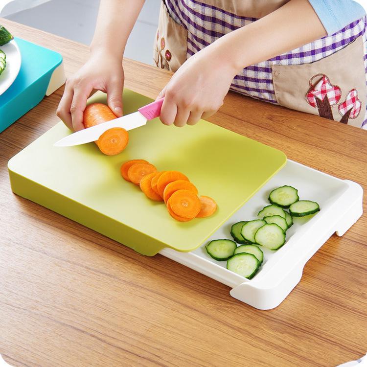 2-IN-1 CHOPPING BOARD WITH COMPARTMENT DRAWER