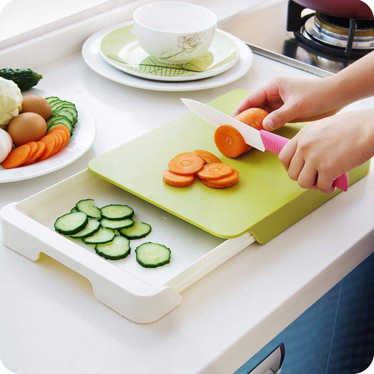 2-IN-1 CHOPPING BOARD WITH COMPARTMENT DRAWER